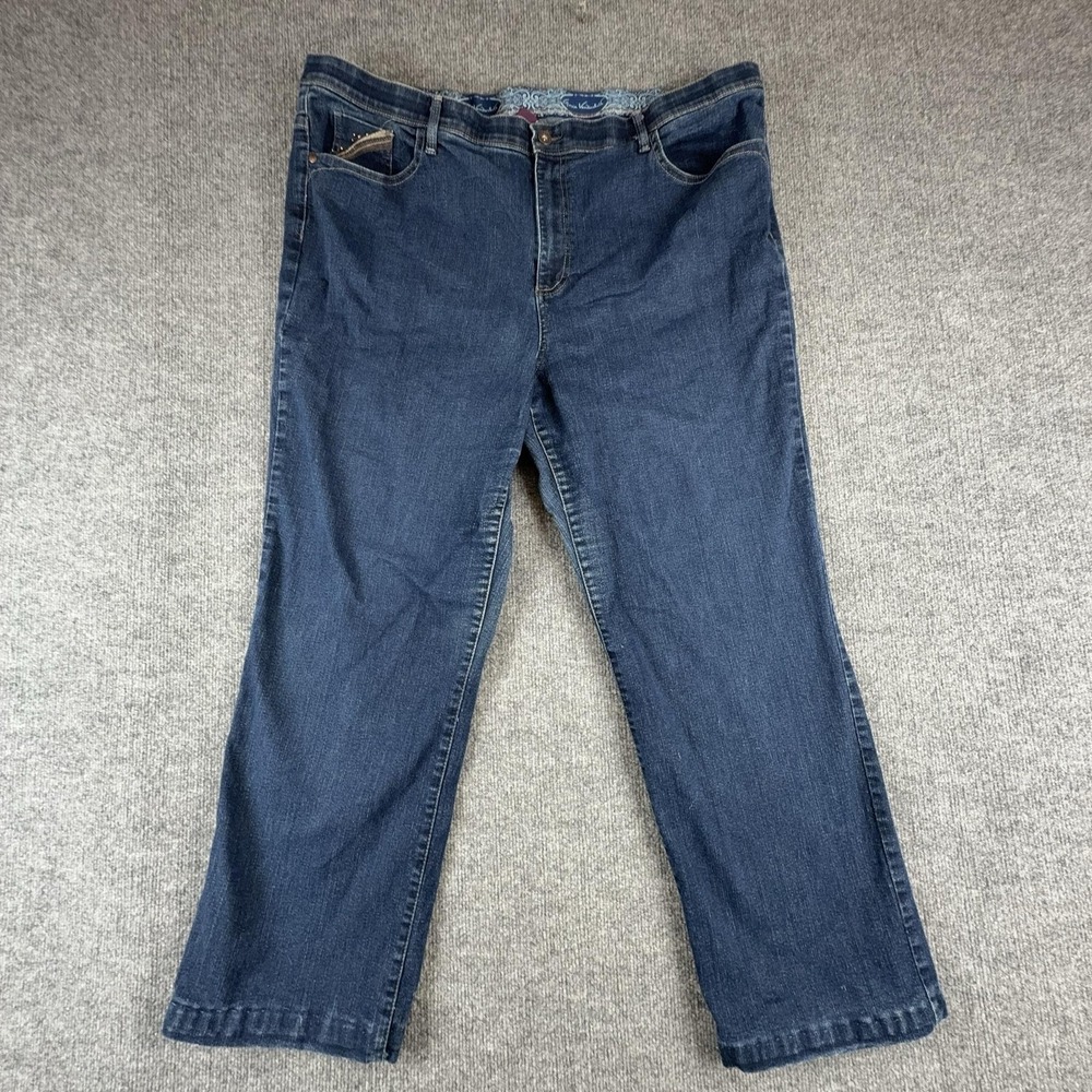 Gloria Vanderbilt Jeans Womens 24W Medium Wash High Rise Relaxed Straight